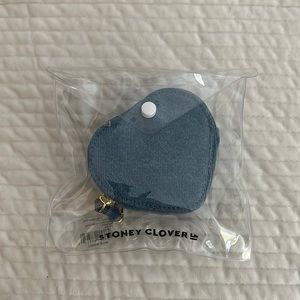 Stoney Clover Denim Heart coin pouch